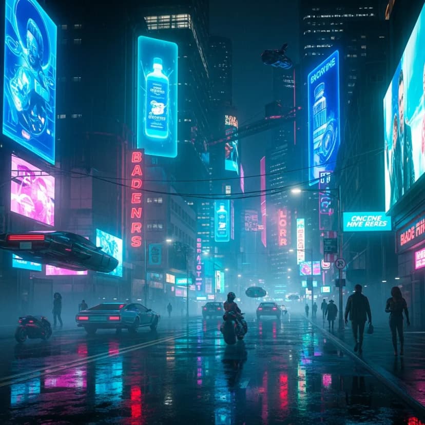 Sesudah - Jalan Kota Jadi Cyberpunk